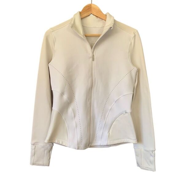 Lululemon Flash Forward Full Zip Jacket in White Size 6 - Picture 4 of 12